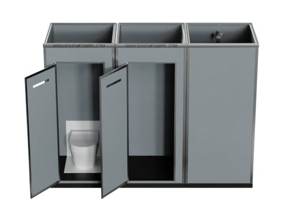 Sani-Box: douche + toilet + kleedruimte