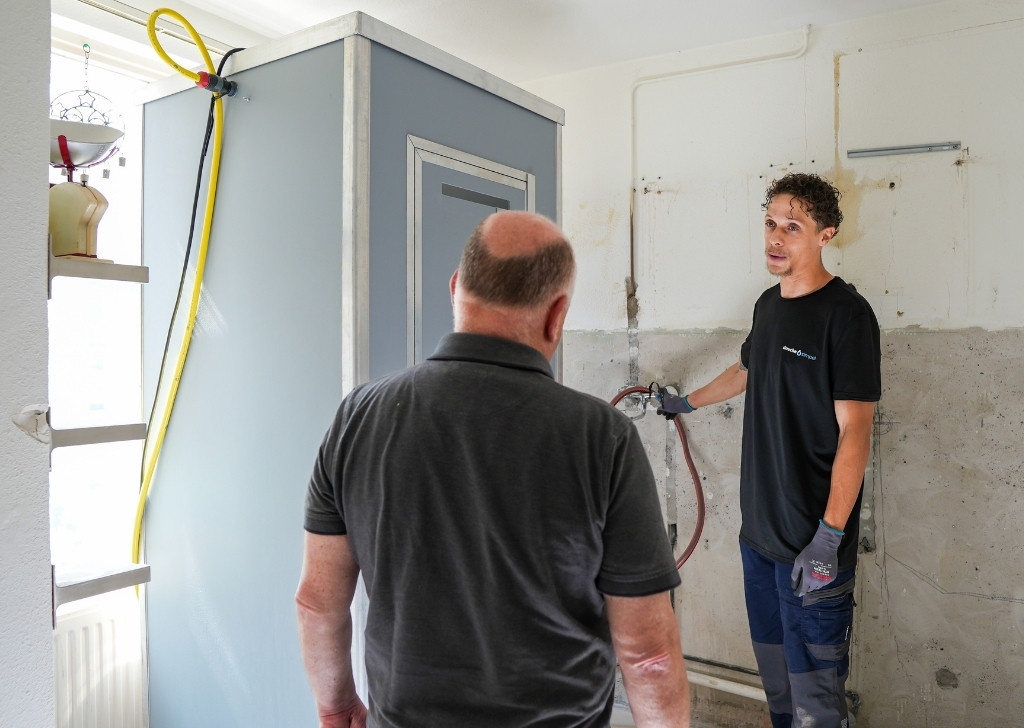 Tijdelijke douche voor zakelijke opdrachtgevers